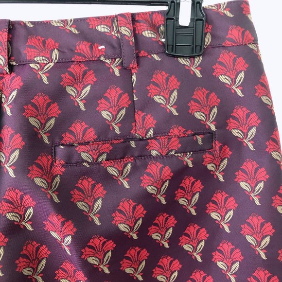 CLUB MONACO Brocade Jacquard Cropped Pants 2 - Picture 9 of 10